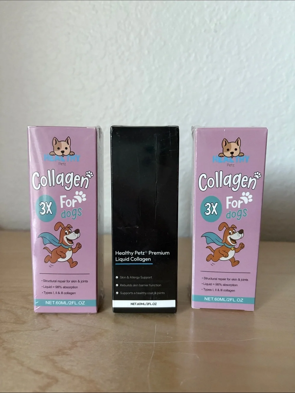 NEW IN PLASTIC WRAP Healthy PetZ Premium Collagen Drop for dogs EX: 2028
